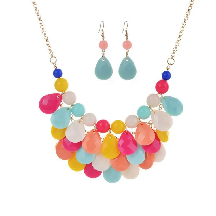 Beach style European and American water drop necklace set Fashionable hot selling multi-layer necklace, Picture shows
Beach style European and American water drop necklace set Fashionable hot selling multi-layer necklace, Picture shows