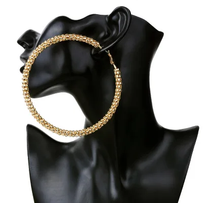 Fashion Exaggerated Style Gold Plated Geometric Large Round Big Hoop Chain Earrings For Women
Fashion Exaggerated Style Gold Plated Geometric Large Round Big Hoop Chain Earrings For Women