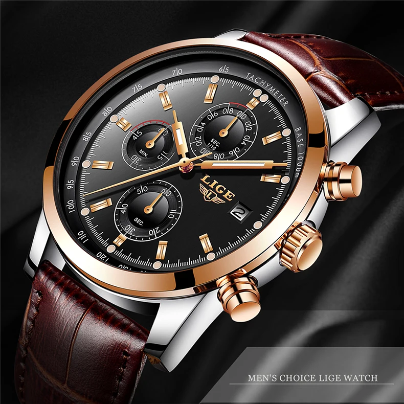 LIGE 9859 Luxury Luminous Multifunctional Business Sports Casual Fashion Genuine Leather Waterproof Men Round Quartz Watches
LIGE 9859 Luxury Luminous Multifunctional Business Sports Casual Fashion Genuine Leather Waterproof Men Round Quartz Watches