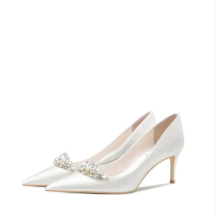 Handmade Women Wedding Shoes Silk Satin High Heeled Crystal Dress Shoes Bride Shoes, Red, black, white and others
Handmade Women Wedding Shoes Silk Satin High Heeled Crystal Dress Shoes Bride Shoes, Red, black, white and others
