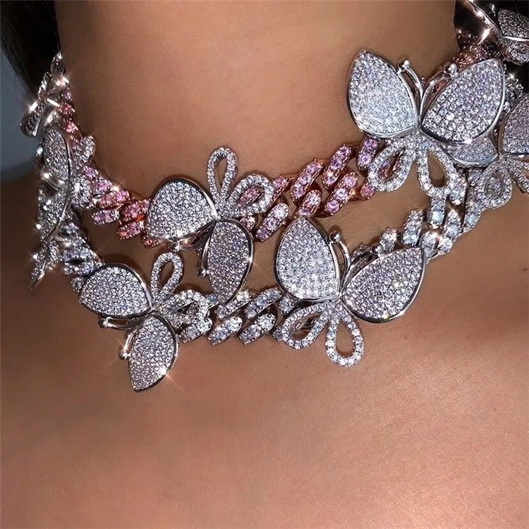 Fashion Big Ladies Iced Out Multilayered Brass Gold Chain Men Jewelry Butterfly Cuban Link Necklace, White gold
Fashion Big Ladies Iced Out Multilayered Brass Gold Chain Men Jewelry Butterfly Cuban Link Necklace, White gold