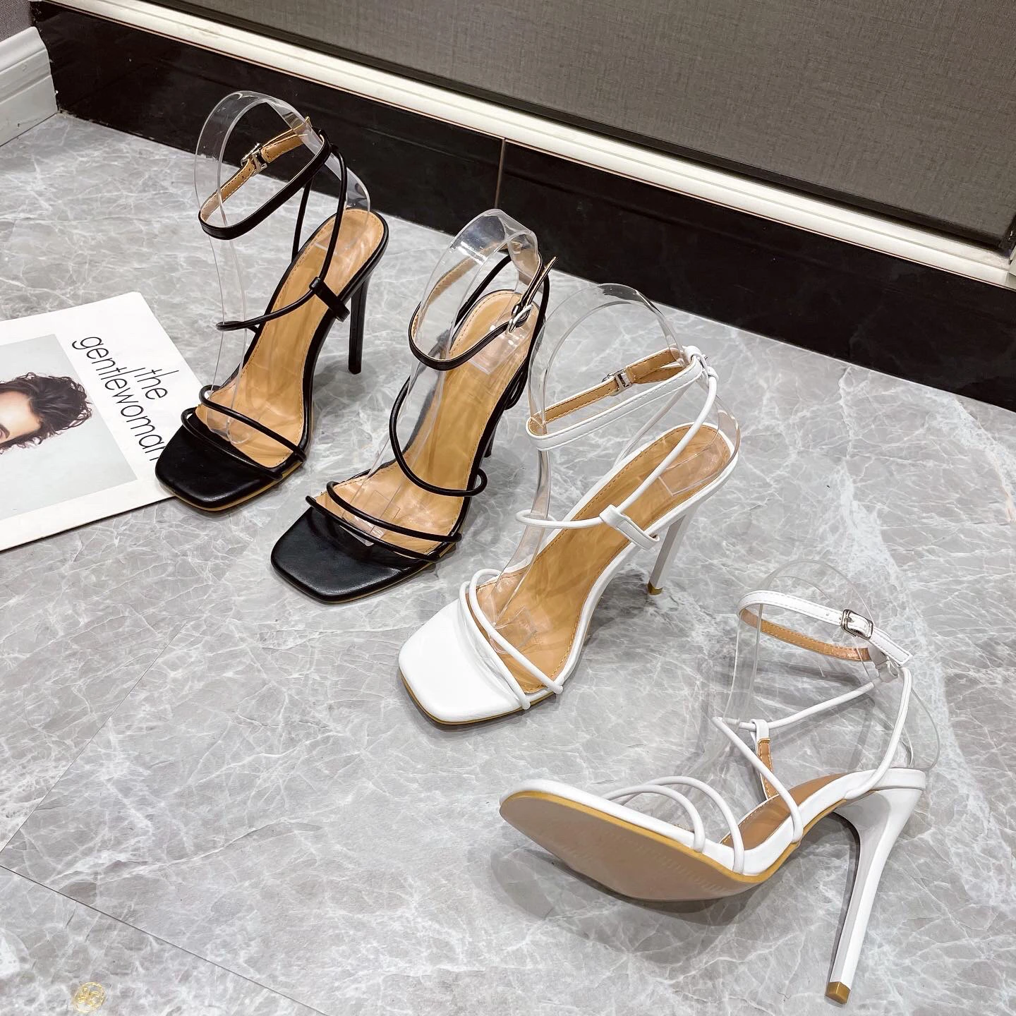 2020 Fashion Women's Shoes Pumps Pointed Open Toe High Heels Ankle Strap Stilettos for Ladies in Spring Summer Autumn, Black,white
2020 Fashion Women's Shoes Pumps Pointed Open Toe High Heels Ankle Strap Stilettos for Ladies in Spring Summer Autumn, Black,white