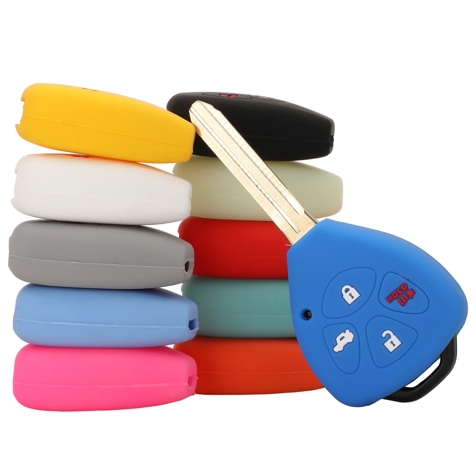 Hot sales 4 Buttons Remote Silicone Car Key Case Cover For TOYOTA Corolla Camry Rubber Car Keys Shell holder Protection Wallet
Hot sales 4 Buttons Remote Silicone Car Key Case Cover For TOYOTA Corolla Camry Rubber Car Keys Shell holder Protection Wallet