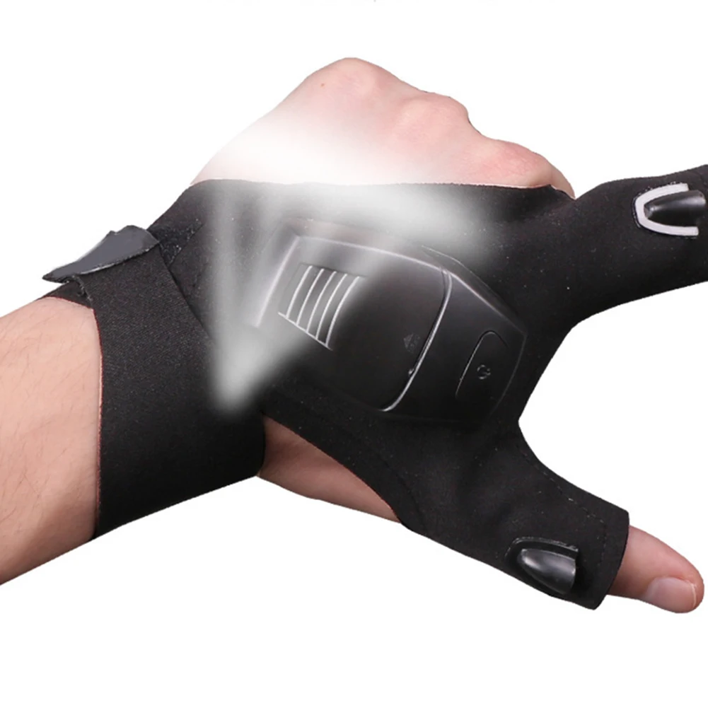 Bilink Outdoor Durable Breathable Finger-less Left or Right Interchangeable Fishing Gloves with LED Flashlight, Black
Bilink Outdoor Durable Breathable Finger-less Left or Right Interchangeable Fishing Gloves with LED Flashlight, Black
