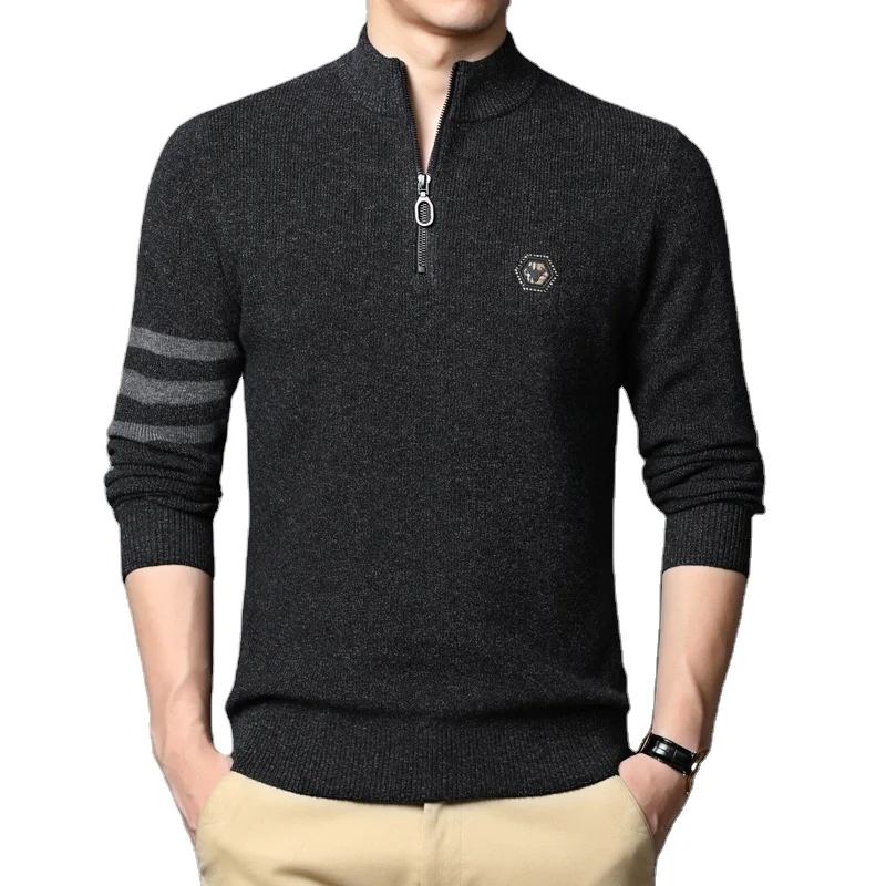 Men's Casual Style Half Zip Stand Collar Pullover Merino Wool Long Sleeve Quarter Zip Waffle Knit Sweaters
Men's Casual Style Half Zip Stand Collar Pullover Merino Wool Long Sleeve Quarter Zip Waffle Knit Sweaters
