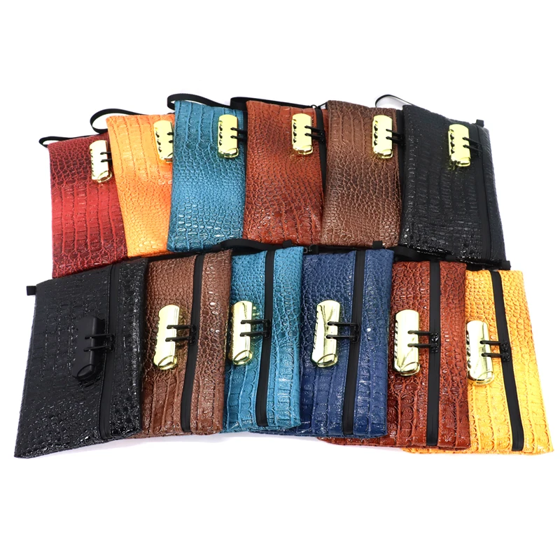 wholesale custom pu leather smell proof purse with lock Small brown waterproof carbon smellproof stash weed bag, Customized color
wholesale custom pu leather smell proof purse with lock Small brown waterproof carbon smellproof stash weed bag, Customized color
