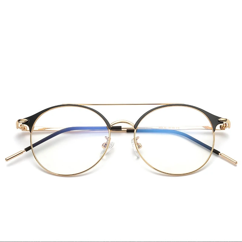2020 new blue light glasses European and American trend round flat mirror retro frame metal double beam anti-blue light glasses
2020 new blue light glasses European and American trend round flat mirror retro frame metal double beam anti-blue light glasses