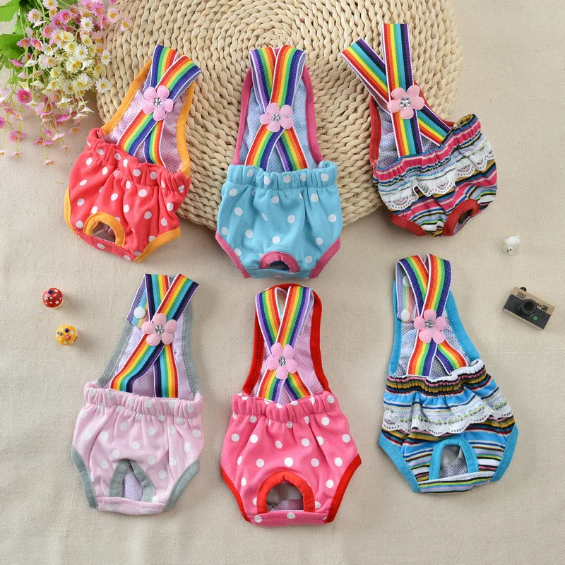 Wholesale new pet clothes cute physiological pants dogs teddy menstrual pants clothing
Wholesale new pet clothes cute physiological pants dogs teddy menstrual pants clothing