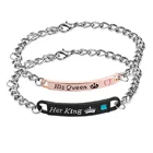 V&R Fashion stainless steel bangle jewelry Couple bracelet Alloy chain diamond bracelet Men Bracelets