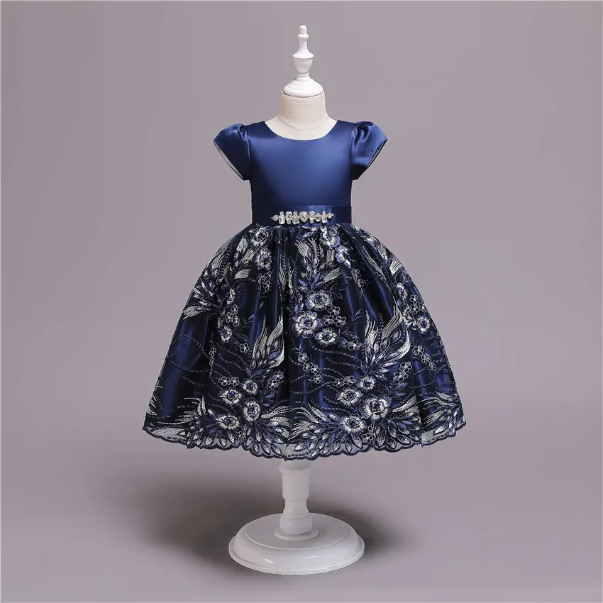 2019 Embroidered Princess Dress Pleated Flower Satin Girl Show Dress, Green/red/navy
2019 Embroidered Princess Dress Pleated Flower Satin Girl Show Dress, Green/red/navy