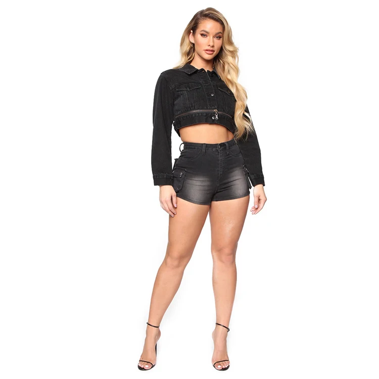 2020 Slim fit elastic force Hip raise Women's denim shorts with pockets, Customized color/as show
2020 Slim fit elastic force Hip raise Women's denim shorts with pockets, Customized color/as show