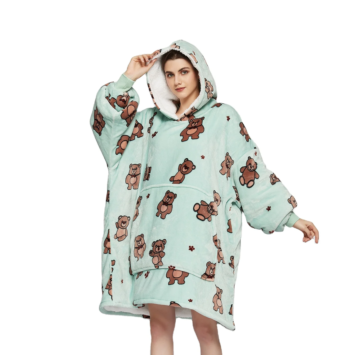 New Fashion Women Special Pattern TV Blanket With Sleeves Velvet Thickening Fleece Warm Oversized Hoodie Blanket
New Fashion Women Special Pattern TV Blanket With Sleeves Velvet Thickening Fleece Warm Oversized Hoodie Blanket