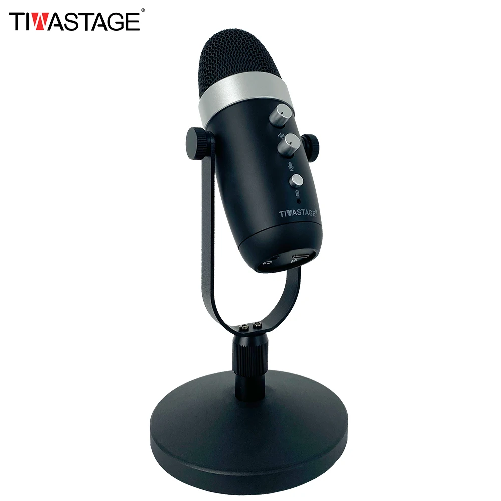 

Tiwastage M7 Cardioid Condenser Studio USB Condenser Microphone, Black, Ideal for Project/Home Studio Applications