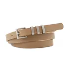 Customization elastic ladies fashion slender womens leather belt