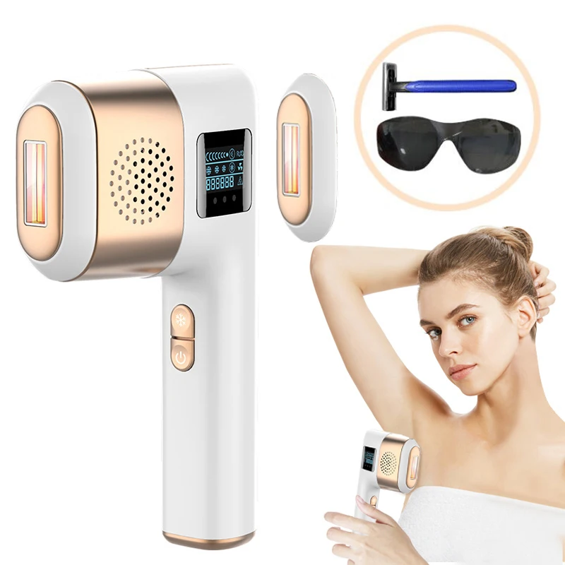 Portable Home Use Fast Shr Hair Laser Freezing Ipl Laser Hair Removal Machine Permanent Hair Laser with Golden Metal Head
Portable Home Use Fast Shr Hair Laser Freezing Ipl Laser Hair Removal Machine Permanent Hair Laser with Golden Metal Head