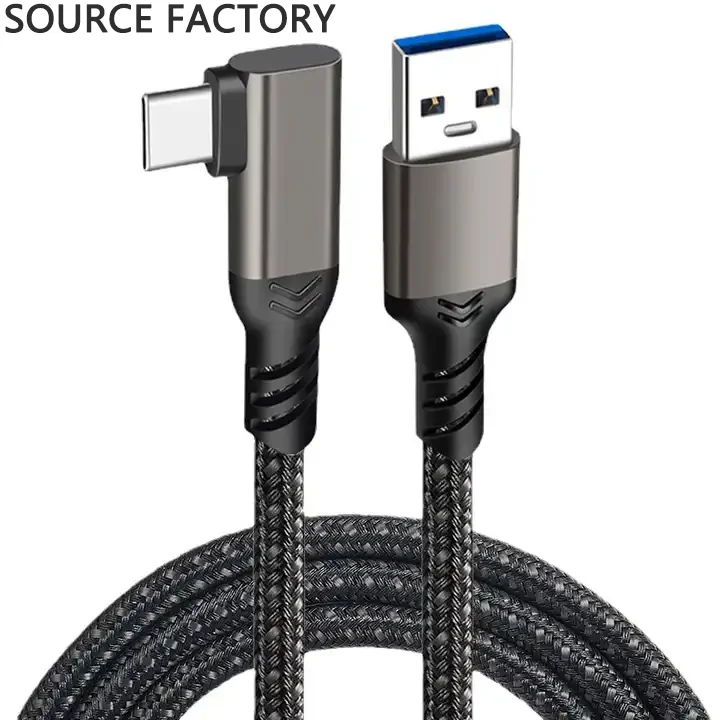 Nylon 90 Degree Right Angle USB Type C Cable Fast Charging Elbow VR Data cables Quick Charge Wire For Cell Phone
Nylon 90 Degree Right Angle USB Type C Cable Fast Charging Elbow VR Data cables Quick Charge Wire For Cell Phone