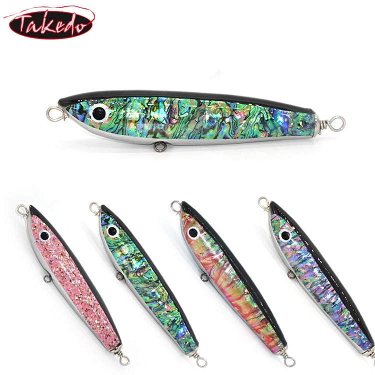 TAKEDO Wholesale high quality RX06 13mm 35g abalone shell stick bait lure bass topwater lures wood fishing lure
TAKEDO Wholesale high quality RX06 13mm 35g abalone shell stick bait lure bass topwater lures wood fishing lure