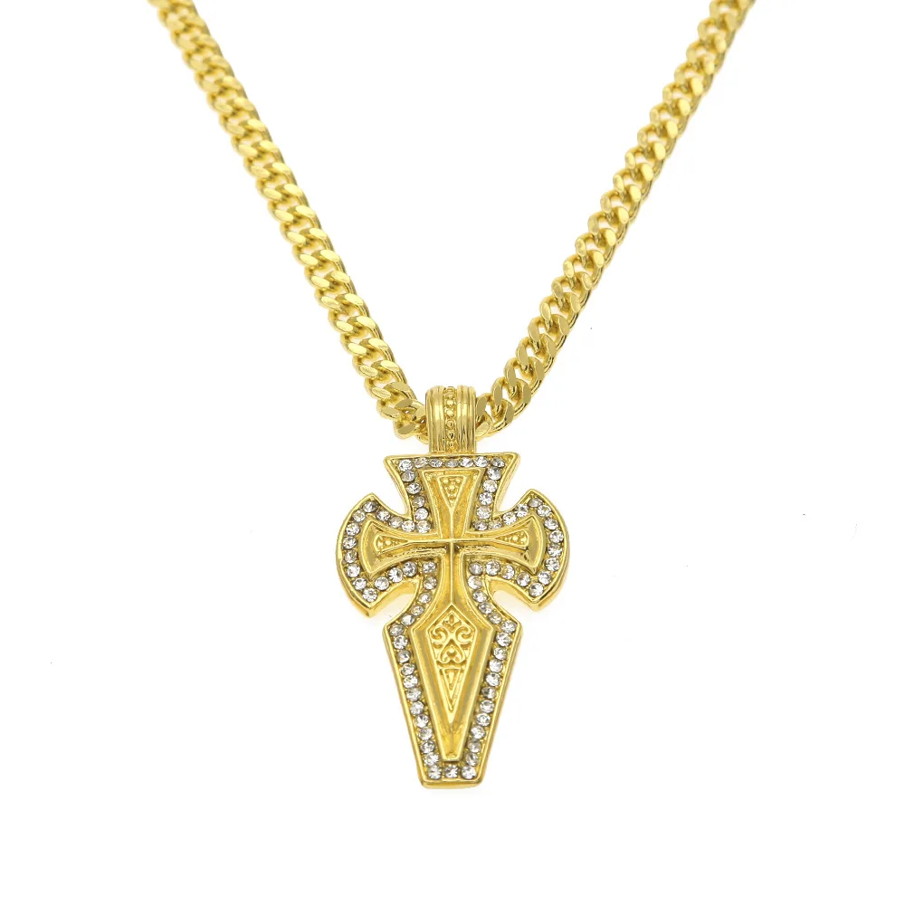 Hip-hop Accessories Gold plated Rhinestone Cross Cool Sword Anchor Pendant Hip-hop Necklace Wholesale
Hip-hop Accessories Gold plated Rhinestone Cross Cool Sword Anchor Pendant Hip-hop Necklace Wholesale