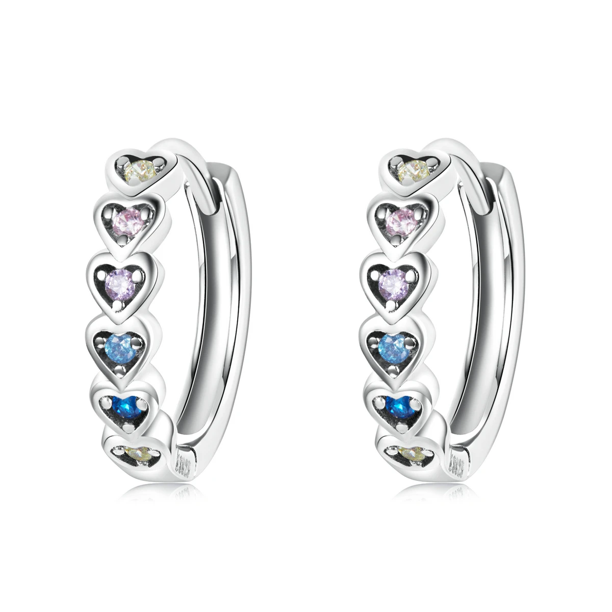 SCE1275 New trendy women earrings jewelry 925 sterling silver rainbow love heart earrings
SCE1275 New trendy women earrings jewelry 925 sterling silver rainbow love heart earrings