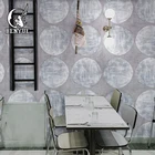 Modern city style 3d circle elegant vinyl wallpaper for living room decoration