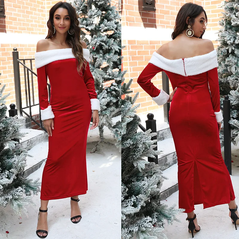New arrival Women Off The Shoulder Dresses Lady Elegant Long Sleeve Winter knitted Pencil Dress Long Christmas Maxi Dress
New arrival Women Off The Shoulder Dresses Lady Elegant Long Sleeve Winter knitted Pencil Dress Long Christmas Maxi Dress