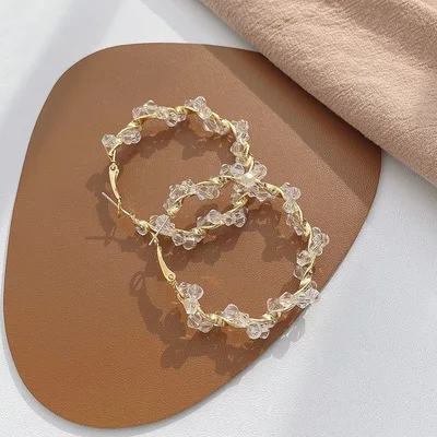New Designs Trendy Women Jewelry Big Circle Crystal Earring Unique Design Rhinestone Hoop Earring
New Designs Trendy Women Jewelry Big Circle Crystal Earring Unique Design Rhinestone Hoop Earring