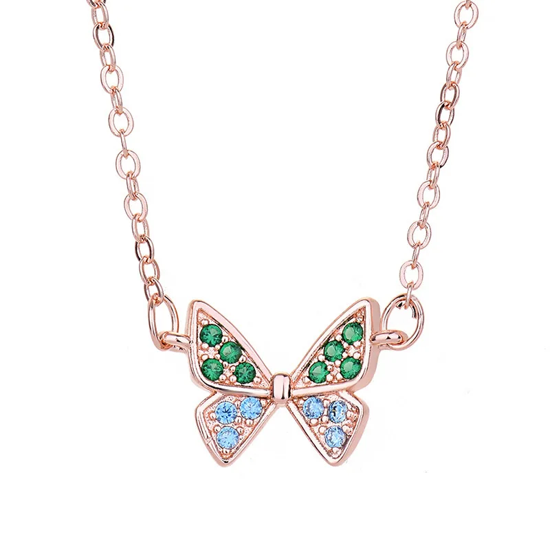 SC Trendy Gold Plated Butterfly Necklace Hot Sale Butterfly Zircon Diamond Pendant Necklace for Women Girls, Gold, rose gold, silver, green
SC Trendy Gold Plated Butterfly Necklace Hot Sale Butterfly Zircon Diamond Pendant Necklace for Women Girls, Gold, rose gold, silver, green