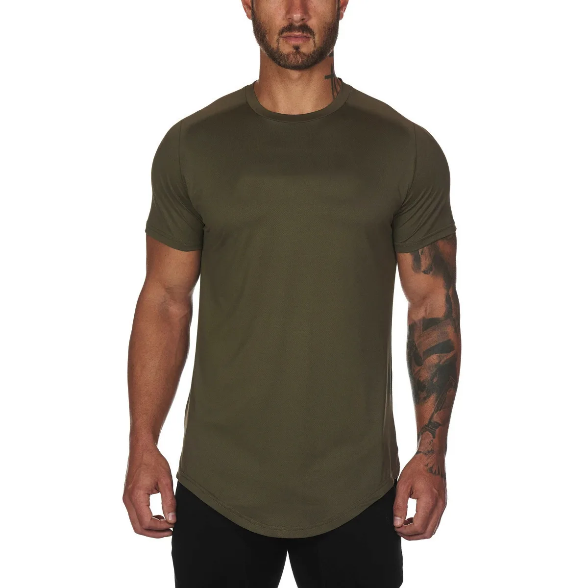 Solid Color Men'S Top Summer Fitness Sports Short Sleeve T-Shirt Quick Dry Mens Fitness T Shirt, Shown
Solid Color Men'S Top Summer Fitness Sports Short Sleeve T-Shirt Quick Dry Mens Fitness T Shirt, Shown