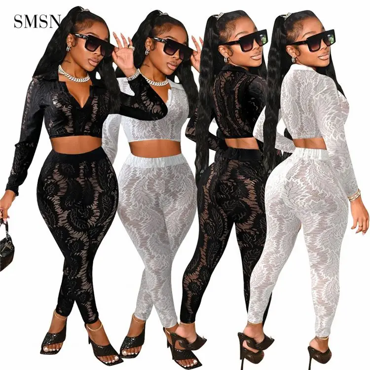 Best Design 2021 Autumn Women Suits Sexy Lace Long Sleeve V Neck Crop Top Nightclub Two Piece Pants Set
Best Design 2021 Autumn Women Suits Sexy Lace Long Sleeve V Neck Crop Top Nightclub Two Piece Pants Set