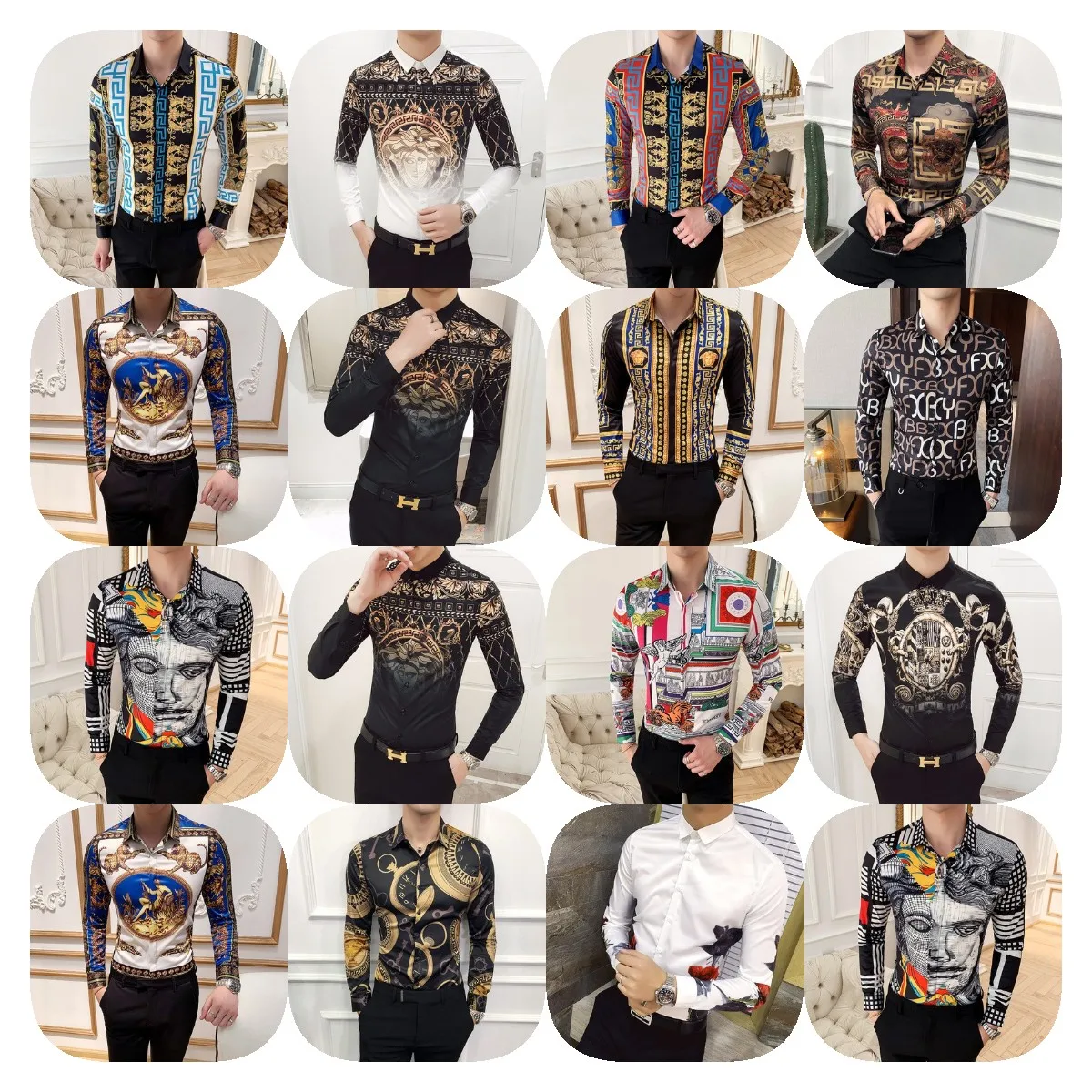 2022 European and American international trade Autumn fashion printed lapel men's shirt shirt
2022 European and American international trade Autumn fashion printed lapel men's shirt shirt