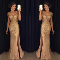 lady V neck Sexy Fashion Sequin Party Women Elegant bridal golden evening party Dress Glitter High Split Maxi long Dress gowns
lady V neck Sexy Fashion Sequin Party Women Elegant bridal golden evening party Dress Glitter High Split Maxi long Dress gowns