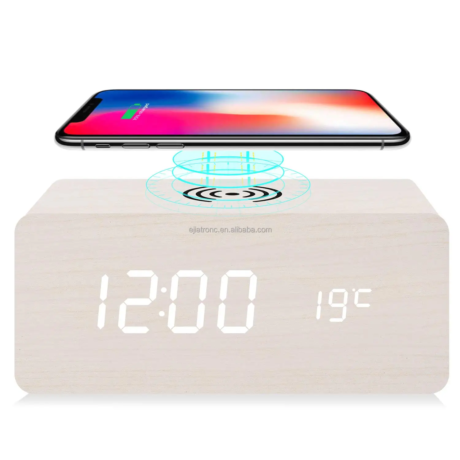 Digital Wooden Alarm Clock With Wireless Charger
Digital Wooden Alarm Clock With Wireless Charger