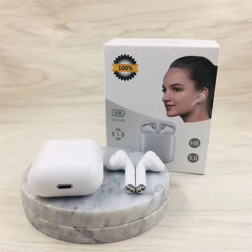 2019 trending amazon hot H8 Tws 5.0 Touch Control With Wireless Charging Earphones Bluetooth Wireless Earbuds Audifonos - ANKUX.COM