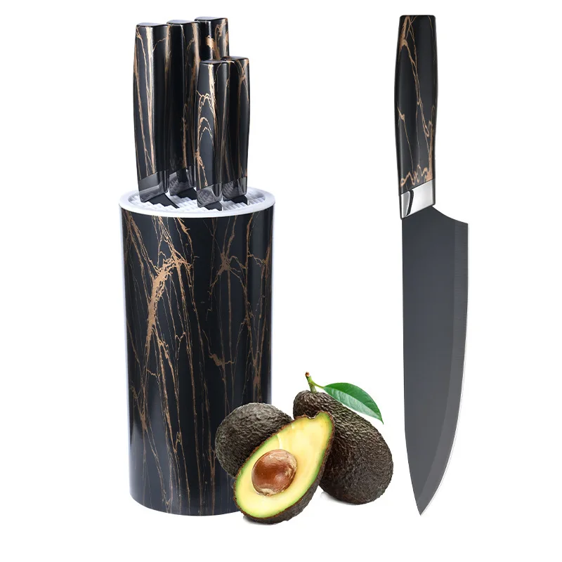 Marble Pattern Kitchen Knife Set of 5 with block Stainless Steel Blade with Ergonomic Handle
Marble Pattern Kitchen Knife Set of 5 with block Stainless Steel Blade with Ergonomic Handle