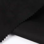 China professional factory new style knitted polyester scuba suede black fabric