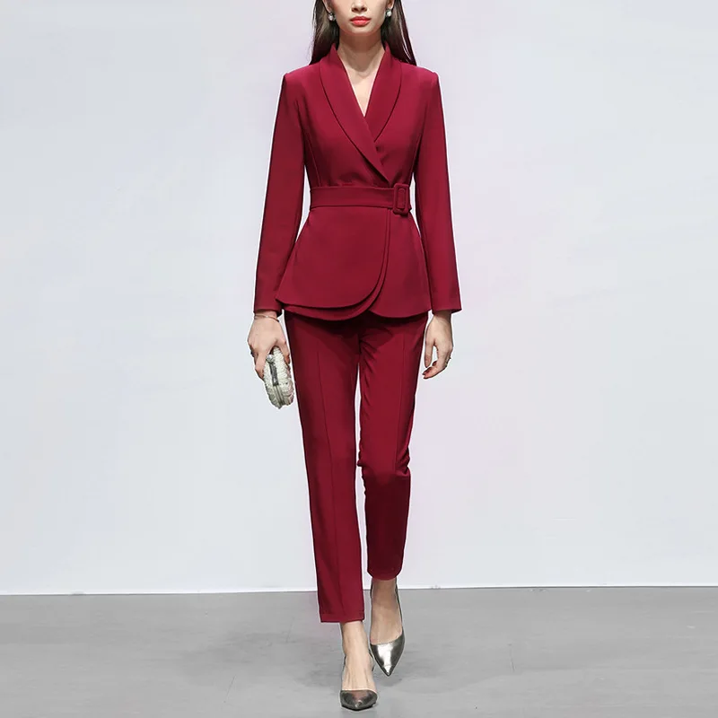 2020 New Arrival women V Neck Long Sleeve belt elegant Fashion womens suits & tuxedo two piece set blazers ladies women
2020 New Arrival women V Neck Long Sleeve belt elegant Fashion womens suits & tuxedo two piece set blazers ladies women
