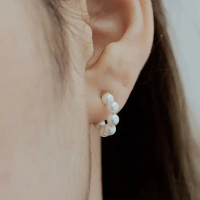 Joolim Jewelry Round Glass Pearl Hoop Earring 18k Gold Plated Stainless Steel Women Earring for Women
Joolim Jewelry Round Glass Pearl Hoop Earring 18k Gold Plated Stainless Steel Women Earring for Women