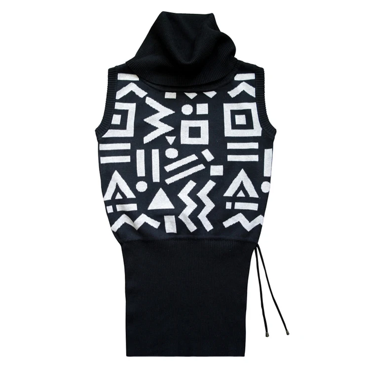Long turtleneck women's pullover sweater in autumn and winter sleeveless one-piece sweater
Long turtleneck women's pullover sweater in autumn and winter sleeveless one-piece sweater