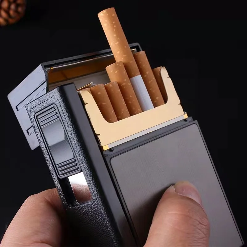 Hot selling Hardpack cigarette case 20pcs with USB removable windproof rechargeable electric wire lighter, Black
Hot selling Hardpack cigarette case 20pcs with USB removable windproof rechargeable electric wire lighter, Black