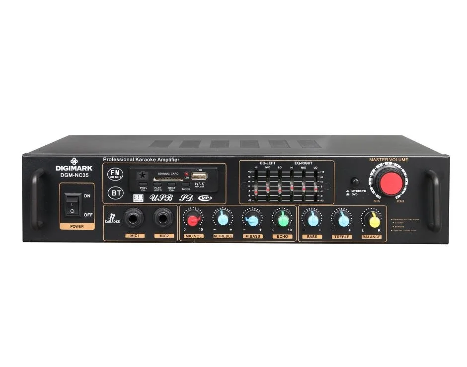 Hf Amplifier 2 Channel Rack DJ Amplifier/Mixer/w/USB+Mics Household amplifier, Black
Hf Amplifier 2 Channel Rack DJ Amplifier/Mixer/w/USB+Mics Household amplifier, Black