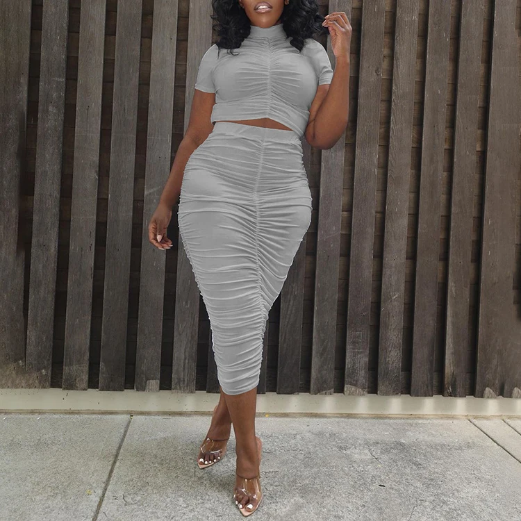 Casual Elegant Two Pieces Women 2 Piece Outfits Fashion Solid Crop Top Skirt Sets High Waisted Ruched Midi Skirts Set, White,orange,red,gray,black
Casual Elegant Two Pieces Women 2 Piece Outfits Fashion Solid Crop Top Skirt Sets High Waisted Ruched Midi Skirts Set, White,orange,red,gray,black