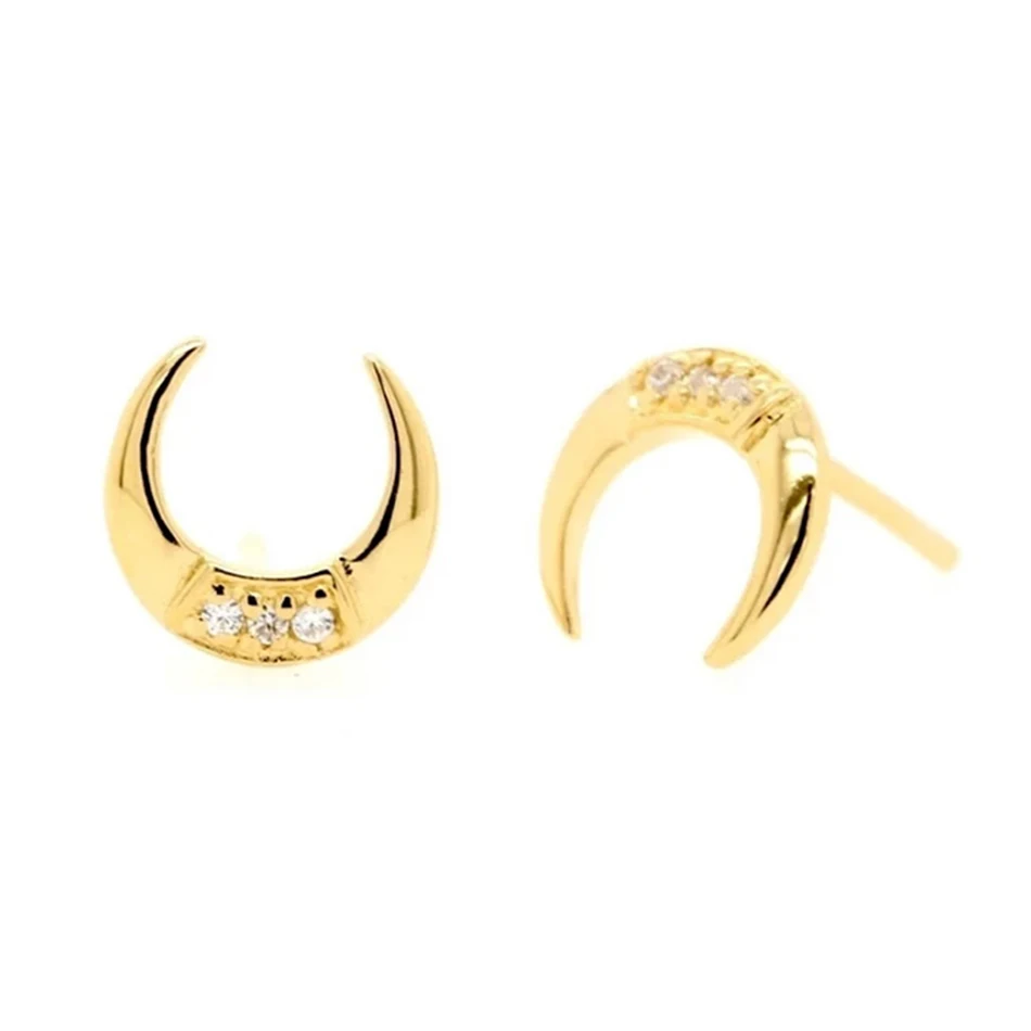 2020 new fashion 925 sterling silver moon stud earrings high polish for women 18K gold plated mini earrings
2020 new fashion 925 sterling silver moon stud earrings high polish for women 18K gold plated mini earrings