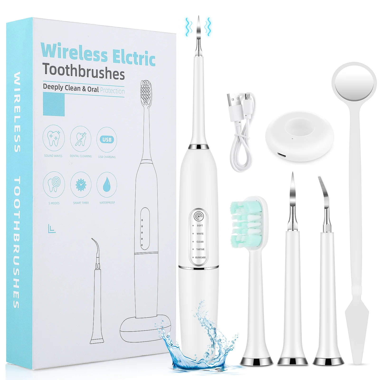 4 in 1 usb rechargeable electric oral hygiene dental calculus remover with toothbrush
4 in 1 usb rechargeable electric oral hygiene dental calculus remover with toothbrush