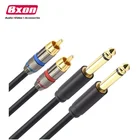 1.5m 3m Double RCA Phono Plugs to double 6.35mm 1/4" Mono Jack Lead Cable