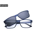 MV70151 Men Square Myopia Glasses Frame Magnet Sunglasses clip on