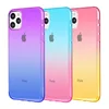 For iPhone 11 Case Crystal Clear Ultra Slim Double Color Gradient Shockproof Soft TPU Bumper Phone Case Cover For iPhone 11 Pro