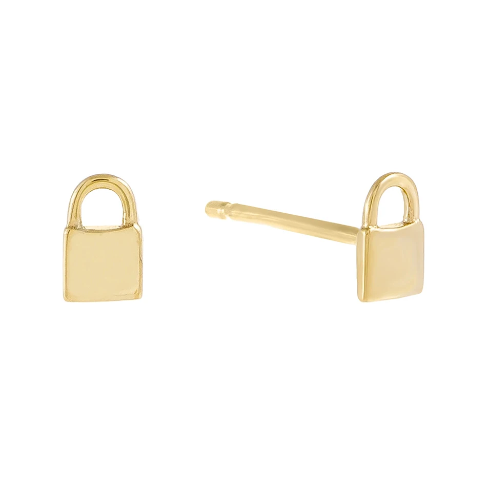 925 sterling silver best selling women jewelry earrings 18k gold plated minimalist tiny solid lock stud earrings
925 sterling silver best selling women jewelry earrings 18k gold plated minimalist tiny solid lock stud earrings