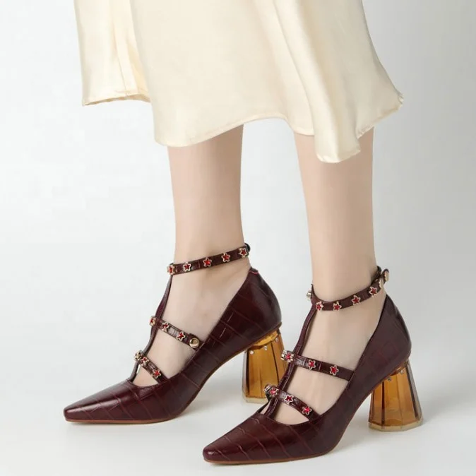 2020 New Arrivals Stone Print Clear Chunky Heel Women Dress Shoes Diamond Flower Ankle Buckle Strap Lady Square Toe Dating Pump, White,brown
2020 New Arrivals Stone Print Clear Chunky Heel Women Dress Shoes Diamond Flower Ankle Buckle Strap Lady Square Toe Dating Pump, White,brown