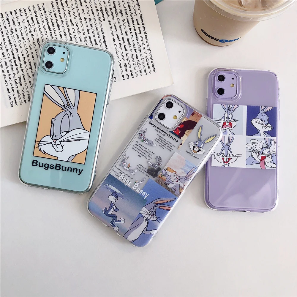 Print Transparent TPU Protective Cover for iPhone 11 pro max 12 xs max xr Cute Cartoon Bug Bunny Phone Cases for iphone 6 Case
Print Transparent TPU Protective Cover for iPhone 11 pro max 12 xs max xr Cute Cartoon Bug Bunny Phone Cases for iphone 6 Case