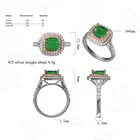 Beyaly CAD Custom Jewelry Tricolor Stone Square Emerald Ring
